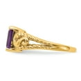 thumbnail image 4 of Primal Gold 14 Karat Yellow Gold 8x6mm Emerald Cut Amethyst Ring, 4 of 7