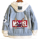 thumbnail image 1 of Chaqueta vaquera Marvel Spider-Man Deadpool estilo universitario, 1 of 1