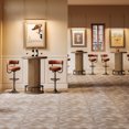 thumbnail image 2 of Tribesigns Round Bar Table, Fluted Wooden Bistro Cocktail Table with Metal Footrest, 35.4" High Top Pub Tables for Small Space, Living Room, 2 of 18
