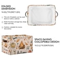 thumbnail image 2 of Yayeee 2 Pack Canvas Storage Basket with Handles for Shelves Fabric Bins Closet Organizer, Campfire Pattern, 2 of 8