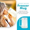 thumbnail image 2 of Clear Mug, Frozen Mugs for Freezer, Double Walled Beer Mug, Freeze Cups for Drinks, Insulated Plastic Mugs with Handles, 16 Oz Capacity, 2 of 6
