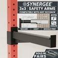 thumbnail image 2 of Synergee Safety Arms for 3x3 Power and Squat Racks, Fits Racks with 1" and 5/8" Holes. Rack-Mounted Safety Arm Attachment for Spotting, Bench Press, and Squats., 2 of 6