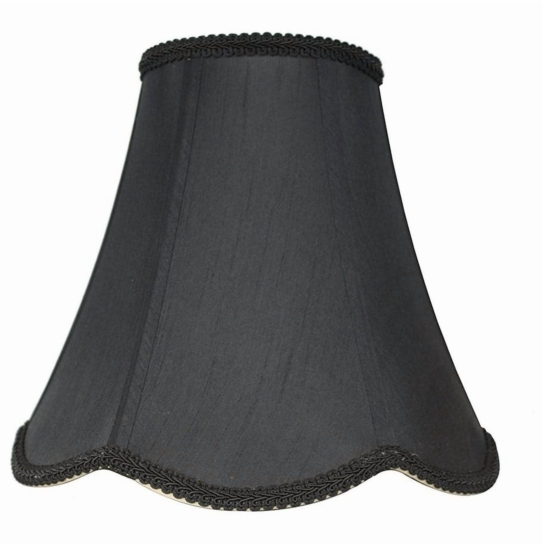 Urbanest Scalloped Bell Lamp Shade, 6x12x10", Burgundy