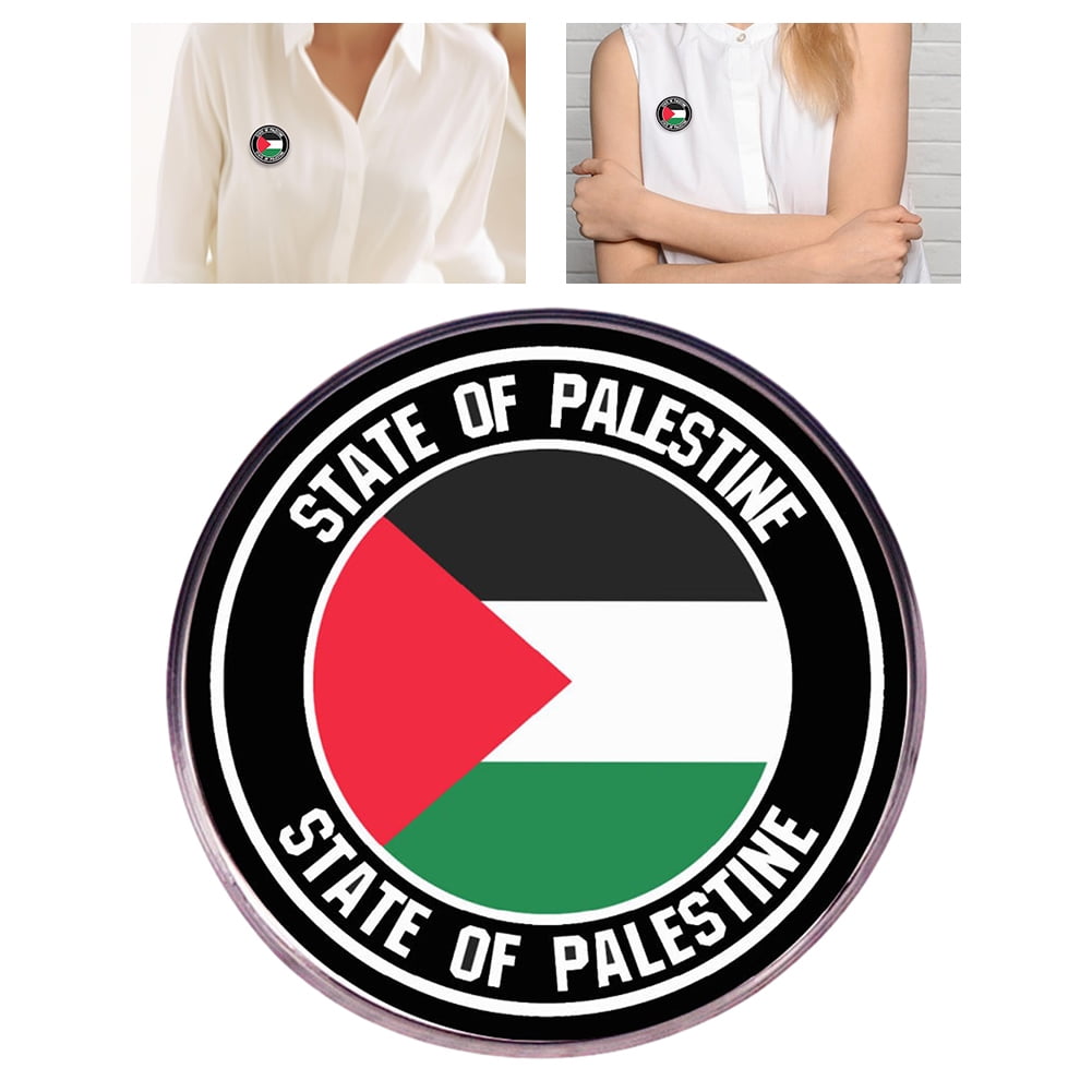 Broche Bandera De Palestina Con Mapa Y Territorio – Pin De Aleación Metálica, Símbolo Nacional Para Mostrar Apoyo Y Orgullo, Ideal Para Ropa, Sombreros Y Bolsos