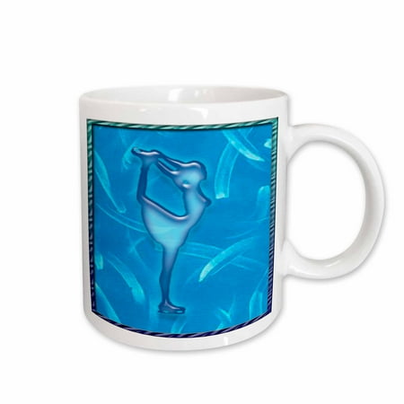 

3dRose Female Ice Skater Blue Ceramic Mug 15-ounce