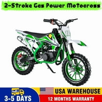 Seipouy 49cc 2-Stroke Kids Dirt Bike, Mini Kid Dirt Bike, Kids Motorcycle Gas Power Pocket Rocket Bike, Off Road Mini Motorcross, Children Pocket Motorbike with Front Rear Disc Brakes