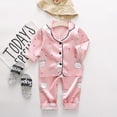 thumbnail image 3 of Conjunto de pijamas para niños, ropa de dormir de Pascua, Top de manga larga con conejo de dibujos animados + traje de pantalón, conjuntos de ropa para niñas pequeñas, 3 of 4