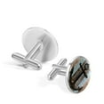 thumbnail image 3 of PhooArto Men's Classic Stainless Steel, Vintage Wooden Board Brown Anchor Cufflinks Business Wedding Shirts, Silver, 3 of 7