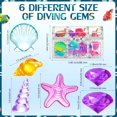 thumbnail image 2 of 24 Pcs Diving Gems Toys Colorful Mermaid Pool Toys with 2 Treasure Pirate Boxes Summer Treasure Toys Set for Girls (Ocean Style), 2 of 5