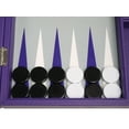 thumbnail image 2 of Silverman & Co. 16-inch Premium Backgammon Set - Medium - Purple, 2 of 12