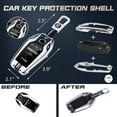 thumbnail image 3 of Xotic Tech M-Colored Stripe Silver Metal Key Fob Cover LCD Smart Remote Shell Case w/Keychain, Compatible with X3 X5 3 4 5 6 7 Series Z4 M3 M5 M6 GT3 GT5 G05 G20 G30 G80 F10 F15 F16 F20 F30 F8, 3 of 8