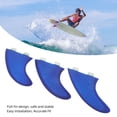 thumbnail image 4 of Surfing Fin Set, Easy Installation Surfboard Thruster Fins Accurate Matching 3PCS  for FCS1 Surfboards Dark Blue,Green, 4 of 7