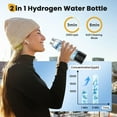 thumbnail image 3 of Homelife Hydrogen Water Bottle Generator 460ml Ion Membrane Electrolysis Tech 3 Min 2300+ PPB Hydro Water Cup Rechargeable Hydrogen Water Bottle Machine for Home Office Travel, 3 of 13
