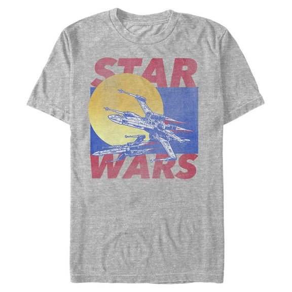 Mens Star Wars Retro Sunset XWing Fighter T Shirt
