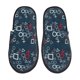 thumbnail image 1 of Balery Navy Blue Geometric Pantuflas de Casa de Felpa Silenciosas con Diseño Estampado, Zapatillas Cómodas Antideslizantes de Algodón para Interior-Medium, 1 of 8