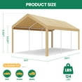 thumbnail image 3 of COBIZI 10X20ft Heavy Duty Canopy with Removable Sidewall, Upgraded Outdoor Waterproof Canopy Tent for Parties, Wedding, Carport, Bussiness Event,Khaki, 3 of 14