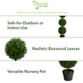 thumbnail image 2 of Nearly Natural 3’ Artificial Boxwood Triple Ball Topiary Tree – Lifelike Faux Greenery for Indoor & Outdoor Decor, 2 of 7