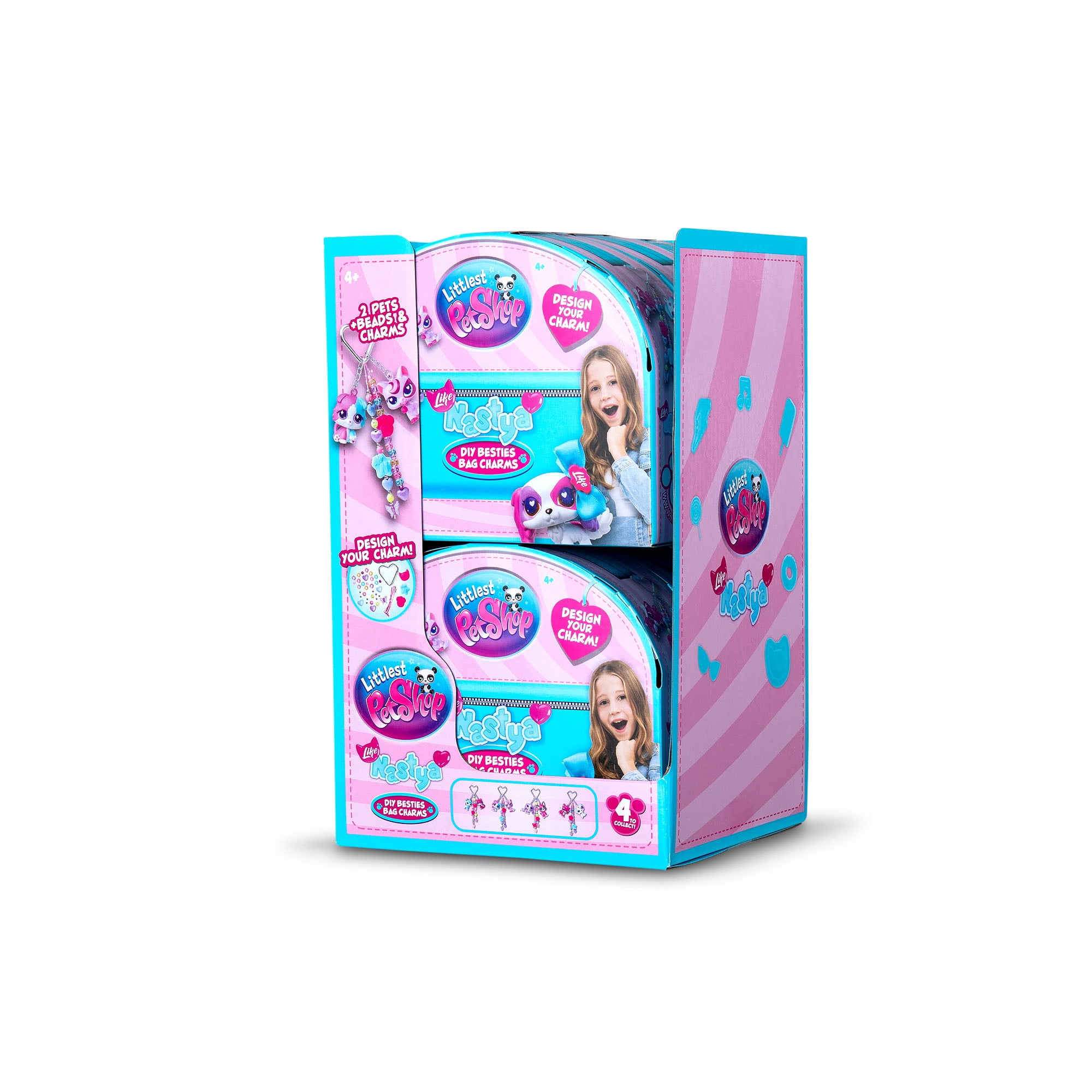 Littlest Pet Shop x like Nastya Besties DIY Bag Charms for Kids Age 4+