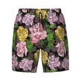 thumbnail image 4 of Lsque Mens Swim Trunks Colorful Roses Pattern - Bathing Suit Compression Liner - Beach Swim Shorts Swimwear - (S-3XL) - Stretch Quick Dry -Large, 4 of 9