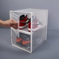 thumbnail image 5 of Shoe Storage Box Stackable Entryway Containers Set of 6  Plastic White, 5 of 8