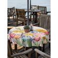 thumbnail image 2 of Outdoor Tablecloth with Umbrella Hole for Patio/Picnic/Party/Camping, Watercolor Floral Waterproof Table Cloth Round Cover Washable, Farmhouse Flowers Colorful Butterfly (Dia 54"), 2 of 8