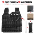 thumbnail image 3 of Black Mesh & Cotton Weighted Vest Shell - Ideal for Strength Training, Muscle Building & Fat Loss - Adjustable Loading Up to 35kg/77lb - Lightweight 0.8kg Design - Size 55x44cm (21.7x17.3in) -, 3 of 6