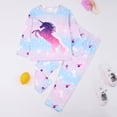 thumbnail image 3 of ATAIKU Toddler and Little Girl Pajamas Set Kids Long Sleeve Tee and Pants Unicorn Sleepwear Girls 2-Piece Jammies 8 Years, 3 of 13