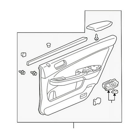 Genuine OE Honda Door Trim Panel - 83750-SDA-A34ZA Fits select: 2006-2007 HONDA ACCORD EX
