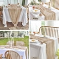 thumbnail image 6 of Parojati 2 Pcs Cheesecloth Table Runner 35'' x 120'' inch Nude Boho Gauze Cheese Cloth Table Runners for Baby Shower Decoration Wedding Party Summer Garden Farmhouse Nude, 6 of 8