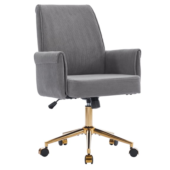 Ergonomic Mid-Back Office Chair with Lift & Striped Fabric