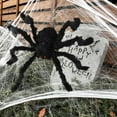 thumbnail image 2 of EZPXFCI Large Black Hairy Spider Halloween Prop, Giant Realistic Scary Outdoor Decoration with Soft Fuzzy Body, Creepy Giant Spiderweb for Yard Haunts, Porch, and Halloween Party Decor, 2 of 4