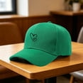thumbnail image 4 of SAZBJOJN Sun Hats for Women Men Breathable Outdoor UV Protection Casual Daily Wear Sports Cap Simple Heart Black Line Print Comfort Summer Sun Hat One Size Green, 4 of 4
