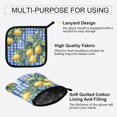 thumbnail image 3 of Yayeee Oven Mitts and Pot Holder Set of 2 Heat Resistant Kitchen Gloves Baking Hot Pad, Green Lemon Plaid, 3 of 5