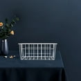 thumbnail image 4 of BESTYASH White Iron Wire Chest Freezer Organizer Basket Multifunctional Breathable Mesh Storage Bin for Kitchen, 4 of 7