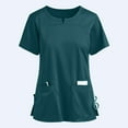 thumbnail image 2 of TAIAOJING Women Scrubs Tops Short Sleeve V-Neck Pocket Care Workers Tops, 2 of 4