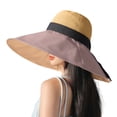 thumbnail image 3 of Kcolen Sun Hat for Women Uv Protection Stylish Wide Brim Sun Hat for Women with Adjustable Chin Strap and Decorative Bow for Outdoor Travel, 3 of 5