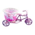thumbnail image 3 of Soporte para plantas con flores artificiales para bicicleta, arreglo floral en forma de mini triciclo rosa, 3 of 9