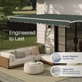 thumbnail image 7 of ALEKO Manual Retractable Home Patio 12 x 10 feet Awning Green Canopy Sunshade, 7 of 7