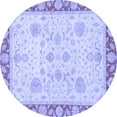 thumbnail image 1 of Ahgly Company Indoor Round Oriental Blue Traditional Area Rugs, 7' Round, 1 of 4