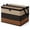 Striped Basket Print, variant on Vaidhai Foldable Storage Box with Lid, Basket-Print Fabric Organizer, Dark Basket Print