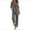 *Gray, variant on Women's 2 Piece Cotton-Linen Outfit Set,3/4 Sleeve Tunic Top and Wide Leg Pants for Women,Ladies V-Neck Breathable Loungewear with Pockets,Gray,S-3XL