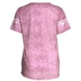 thumbnail image 2 of Qarigey Camisa de manga corta con cuello y estampado teñido de corbata para mujer Prendas para la parte del cuerpo Rosa M Qarigey AP002430-14, 2 of 6