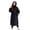 Black, variant on Long Puffer Jacket for Women Thicken Warm Quilted Hooded Coat Zip Up Full Length Down Coat Winter Outerwear