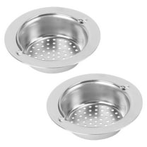ROSENICE Laundry Tubs 2Pcs Silver Sink Strainer Drain Food Catcher Round