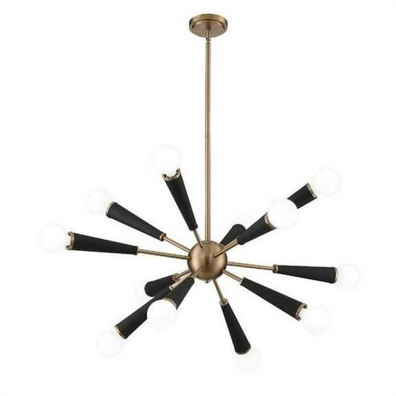 Twelve Light Chandelier-Aged Brass Finish Bailey Street Home 49-Bel-2757222
