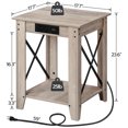 thumbnail image 3 of HOOBRO Set of 2 Industrial End Table with USB Ports with Storage Shelves Living Room BG45UBZP201, 3 of 15
