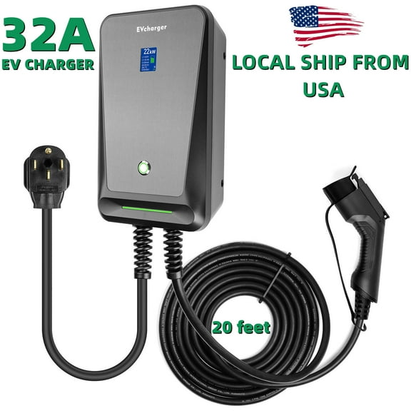 32Amp Level 2 EV Smart Home Charging Station 220V Electric Vehicle Charger 14-50