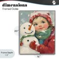 thumbnail image 4 of Stupell Industries Cottage Christmas Girl & Snowman Embrace Gray Framed Giclee Art, 16 x 20, by The Prints Vibe, 4 of 8