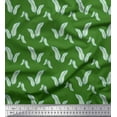 thumbnail image 1 of Soimoi Green Rayon Fabric Artistic Banana Leaves Printed Craft Fabric by the Yard 56 Inch Wide, 1 of 3