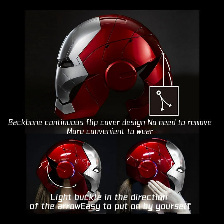  Electronic Iron-man Helmet MK43 Wearable Helmet LED Light Up  Iron-man Super Hero Model 1:1 Replica Christmas, Halloween, Birthday's Gift  (Children's Size mask). : Toys & Games